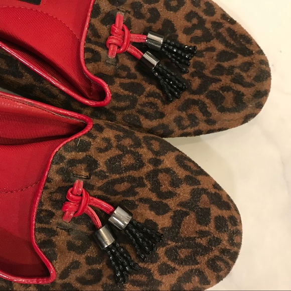 Dana Buchman red leopard flats 9.5 - Picture 3 of 6
